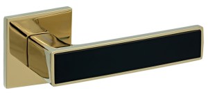 Ручка дверна GAVROCHE ZN 25 NIKEL Gold PVD/Black (глянцево золото/чорний)